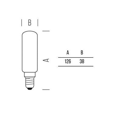 Tubolare T37 1055lm 8,0W E14 WW